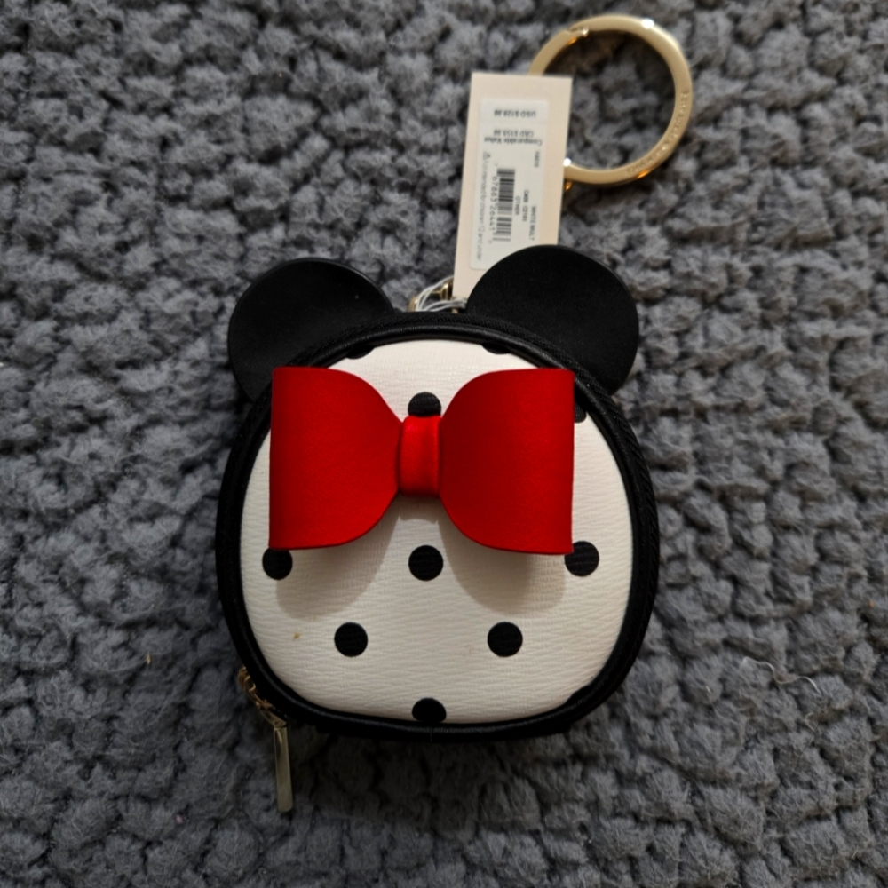 Kate spade disney minnie mouse Keychain coin purse bag backpack charm BNWT